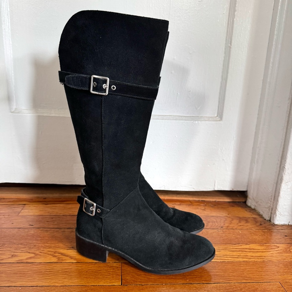 Cole Haan Indiana Weatherproof Black Suede Over the Knee Boots Size 9B